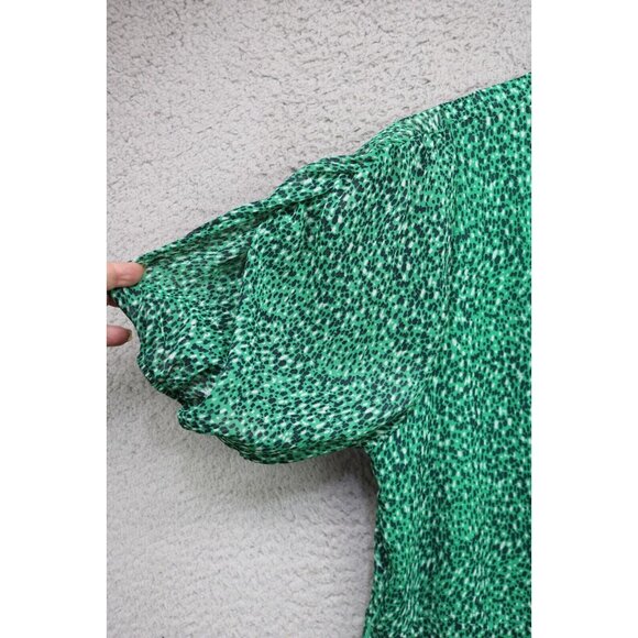 Zara Chiffon Midi Dress-Size Medium-No Belt-Semi Sheer-Whimsigoth-Forest Fairy - Picture 4 of 10